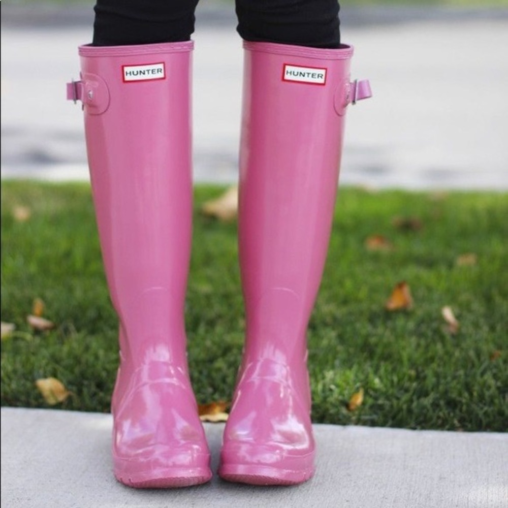 Hunter Rain Boots- original tall pink